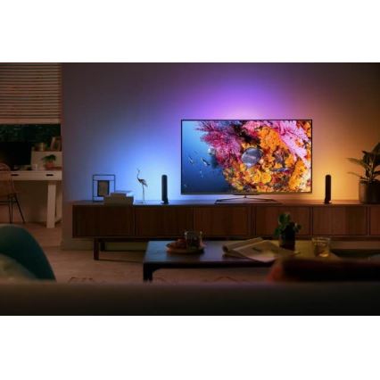 Philips - Pikenduskomplekt LED RGB Hämardatav laualamp Hue PLAY LED/6W/230V must