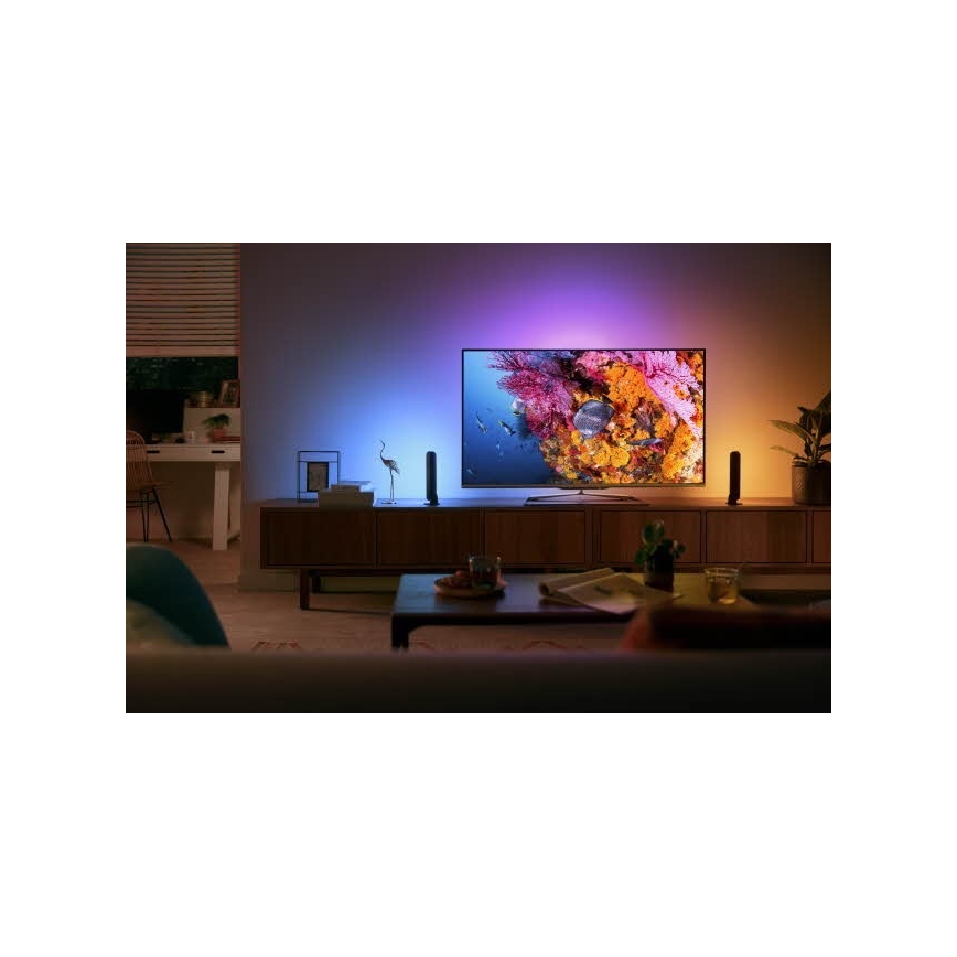 Philips - Pikenduskomplekt LED RGB Hämardatav laualamp Hue PLAY LED/6W/230V must