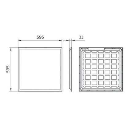 Philips Pila - LED süvistatav laepaneel LED/40W/230V 60x60 cm UGR22