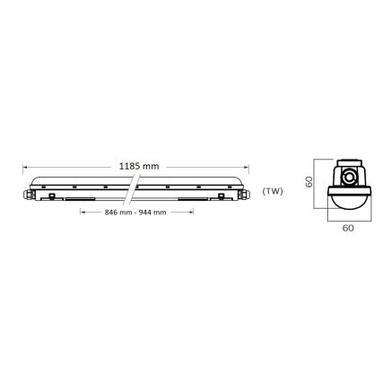 Philips Pila - LED tehniline lineaarne valgusti LED/40W/230V 120 cm IP65