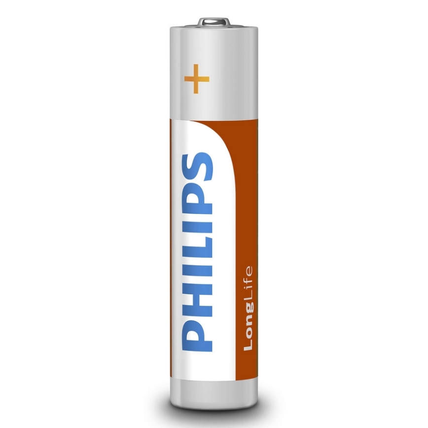 Philips R03L4B/10 - 4 tk Tsinkkloriidpatarei AAA LONGLIFE 1,5V 450mAh