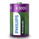 Philips R20B2A300/10-2 tk taaslaetavad patareid D MULTILIFE NiMH/1,2V/3000 mAh