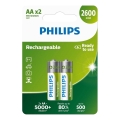 Philips R6B2A260/10 - 2 tk Laetavad AA MULTILIFE NiMH/1,2V/2600 mAh akud