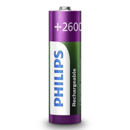 Philips R6B2A260/10 - 2 tk Laetavad patareid AA MULTILIFE NiMH/1,2V/2600 mAh