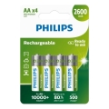 Philips R6B4B260/10 - 4 tk Laetav patarei AA NiMH/1,2V/2600 mAh