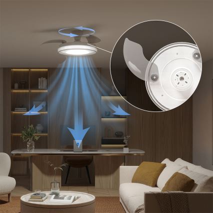 Philips - LED hämardatav laevalgusti koos ventilaatoriga BLISS LED/35W/230V valge + kaugjuhtimispult