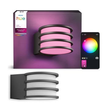 Philips - RGB-LED hämardatav väline seinavalgusti Hue LUCCA 1xE27/8,1W/230V 1000-20000K IP44