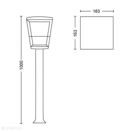 Philips - RGB LED Välivalgusti Hue ECONIC LED/15W/230V IP44