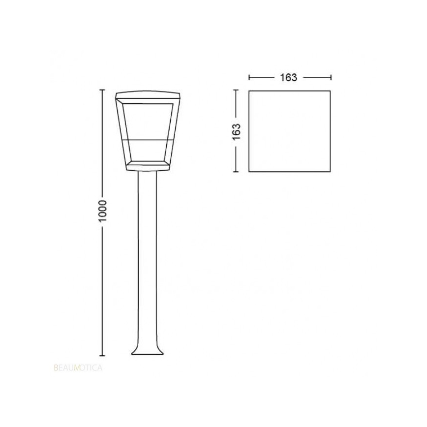 Philips - RGB LED Välivalgusti Hue ECONIC LED/15W/230V IP44