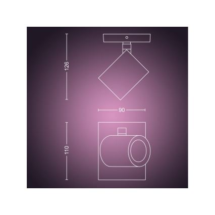 Philips - RGBW LED Hämardatav kohtvalgusti Hue ARGENTA 1xGU10/4,2W/230V 2000-6500K