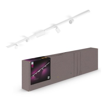 Philips  - SET 4xLED RGB Hämardatav kohtvalgusti rööbassüsteemile Hue PERIFO LED RGB/20,8W/230V 2000-6500K