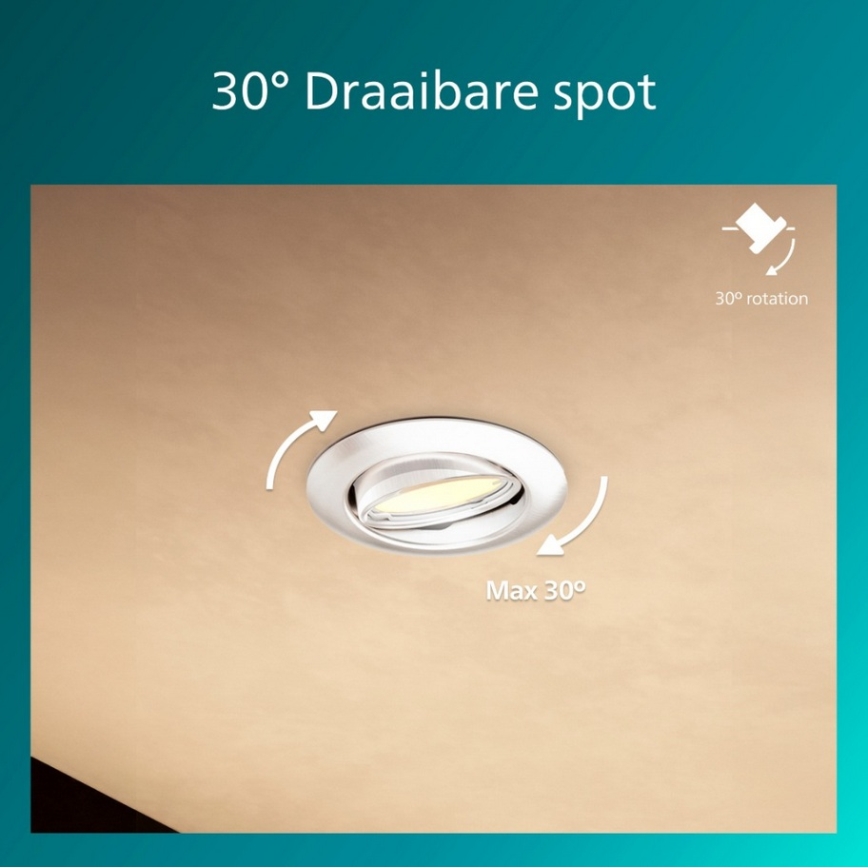 Philips - Süvistatav laevalgusti PERIDOT 1xGU10/7W/230V valge