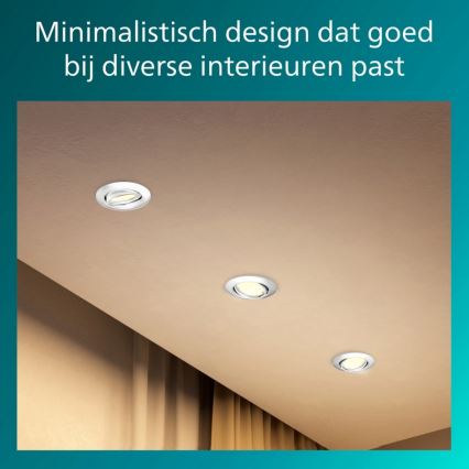 Philips - Süvistatav laevalgusti PERIDOT 1xGU10/7W/230V valge