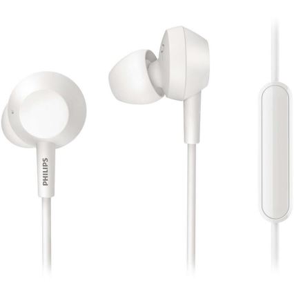 Philips TAE4105WT/00 - Earphones mikrofoniga JACK 3,5 mm valge