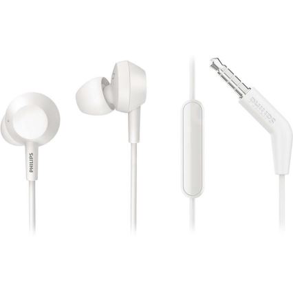 Philips TAE4105WT/00 - Earphones mikrofoniga JACK 3,5 mm valge