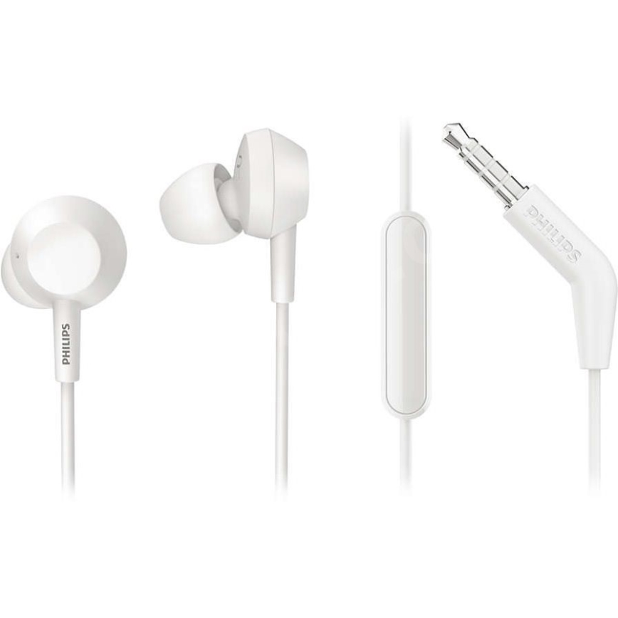 Philips TAE4105WT/00 - Earphones mikrofoniga JACK 3,5 mm valge