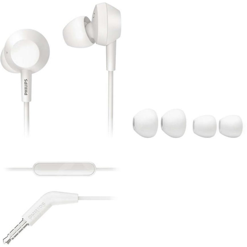 Philips TAE4105WT/00 - Earphones mikrofoniga JACK 3,5 mm valge