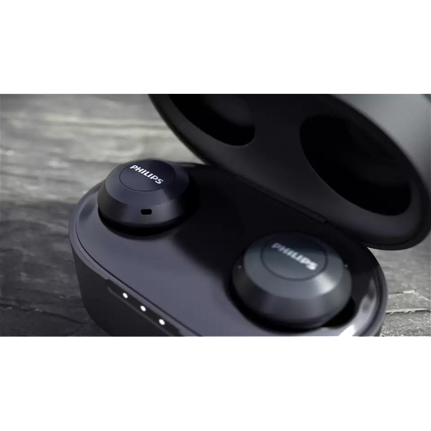 Philips TAT8505BK/00 - Juhtmevabad kõrvaklapid IPX4 2x 55 mAh + 560 mAh must