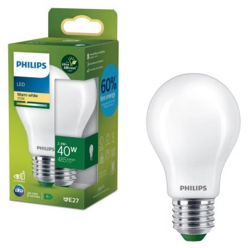 Philips ULTRAEFFICIENT LED-pirn A60 E27/2,3W/230V 2700K