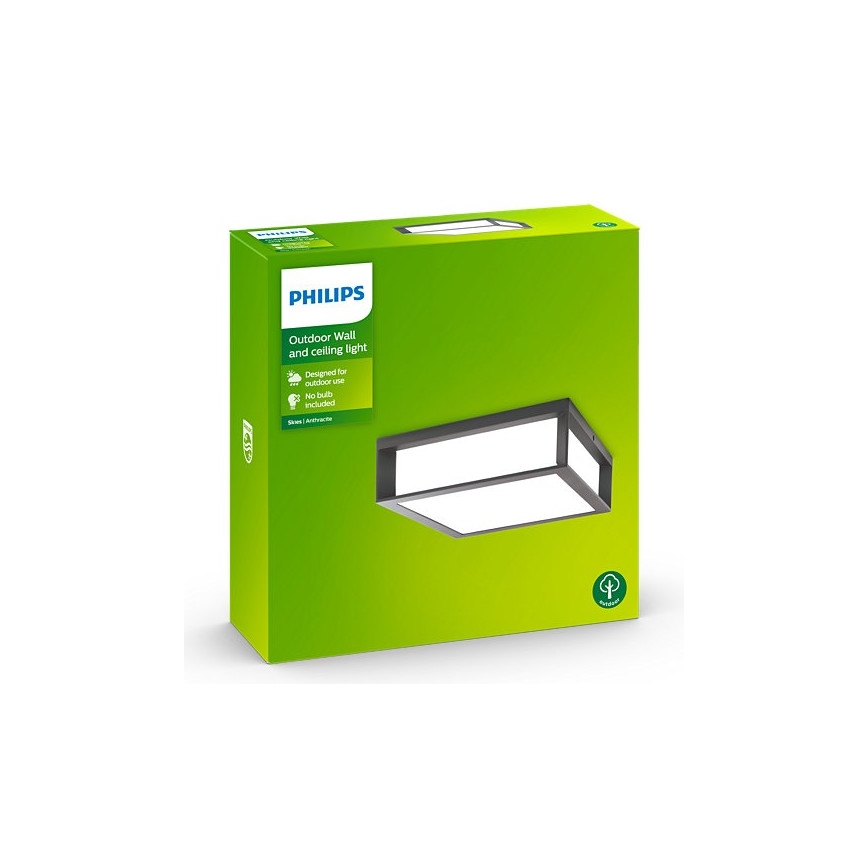 Philips - Väli laevalgusti SKIES 2xE27/14W/230V IP44 antratsiit