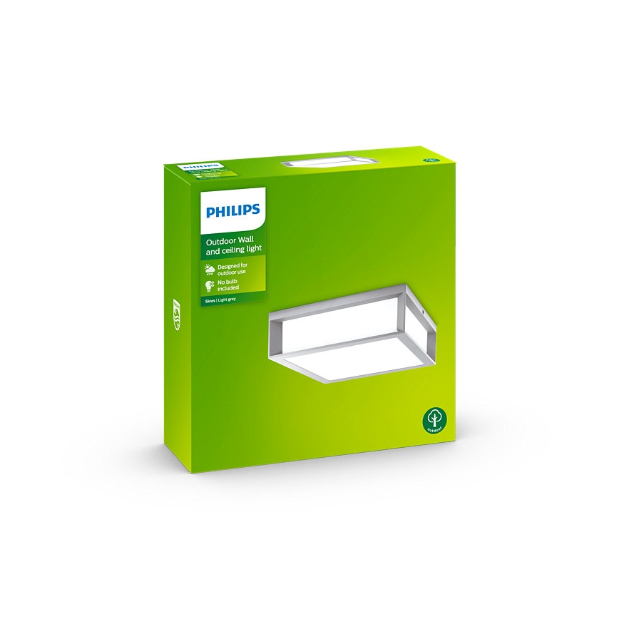 Philips - Väli laevalgusti 2xE27/14W/230V IP44 hall