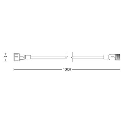 Philips - Väli pikendusjuhe 10m IP67