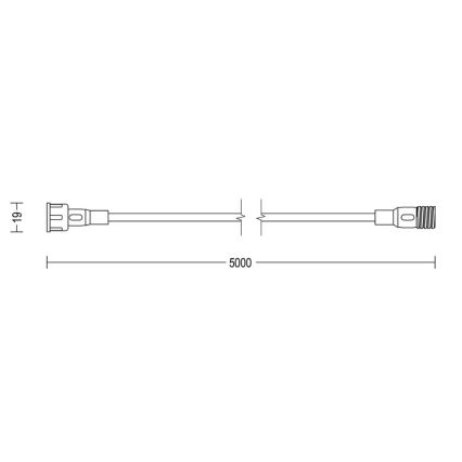 Philips - Väli pikendusjuhe 5m IP67