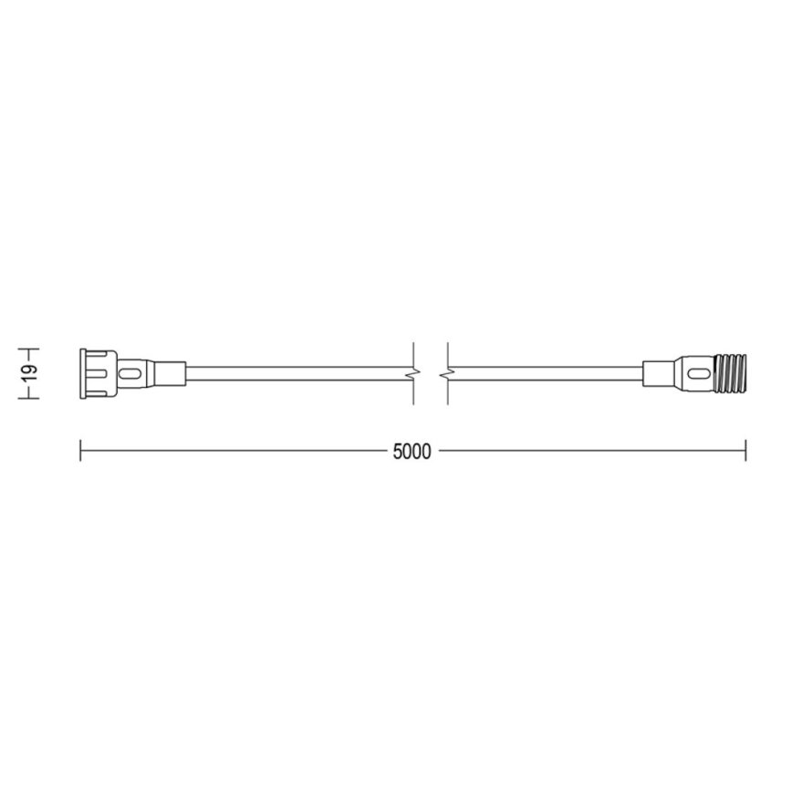Philips - Väli pikendusjuhe 5m IP67