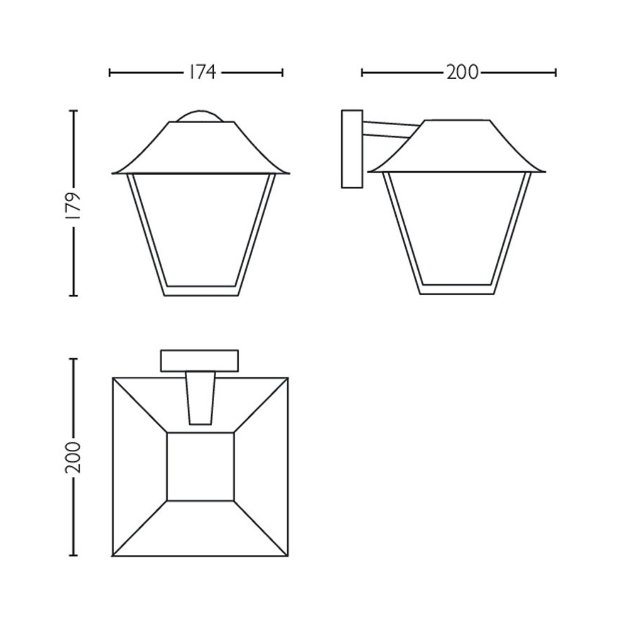 Philips - Väli seinavalgusti 1xE27/60W/230V IP44