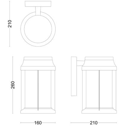 Philips - Väli seinavalgusti BELLINI 1xE27/25W/230V IP44