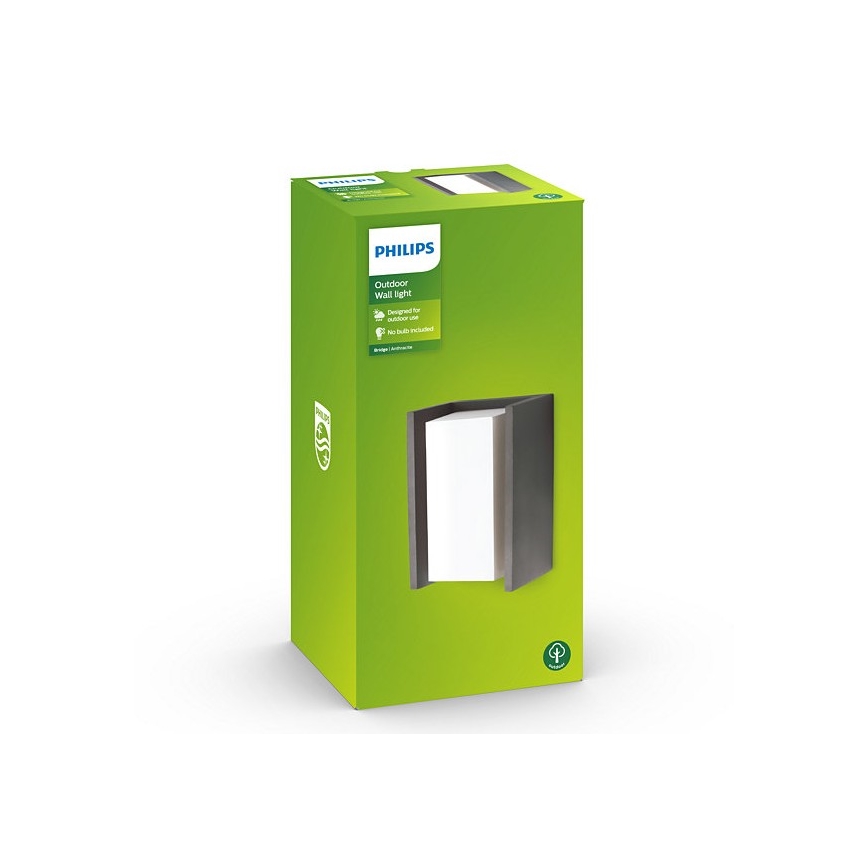 Philips - Väli seinavalgusti BRIDGE 1xE27/15W/230V IP44