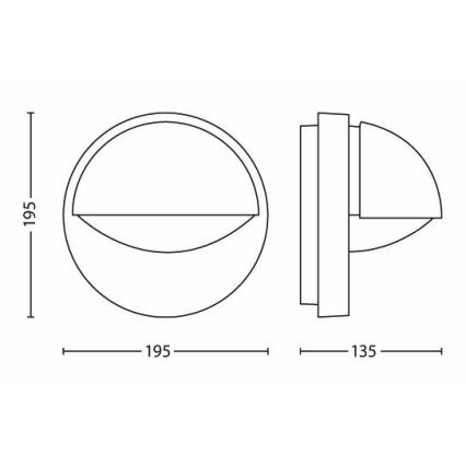 Philips - Väli seinavalgusti JUNE 1xE27/12W/230V IP44