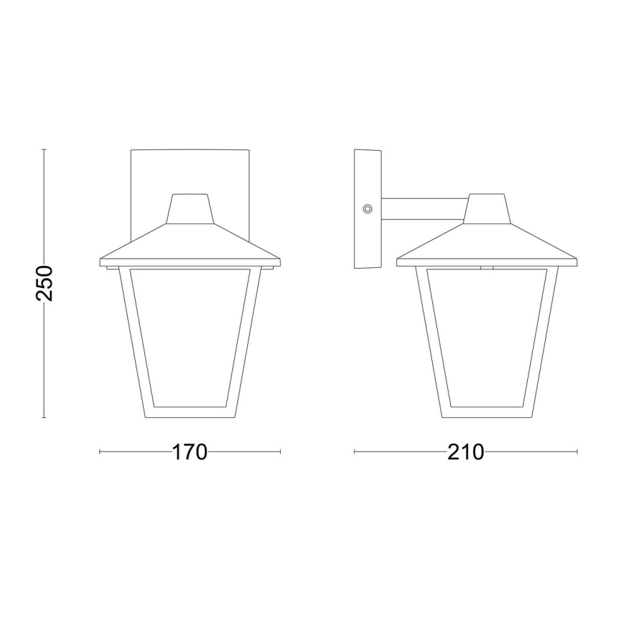 Philips - Väli seinavalgusti KINNO 1xE27/25W/230V IP44