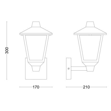 Philips - Väli seinavalgusti KINNO 1xE27/25W/230V IP44