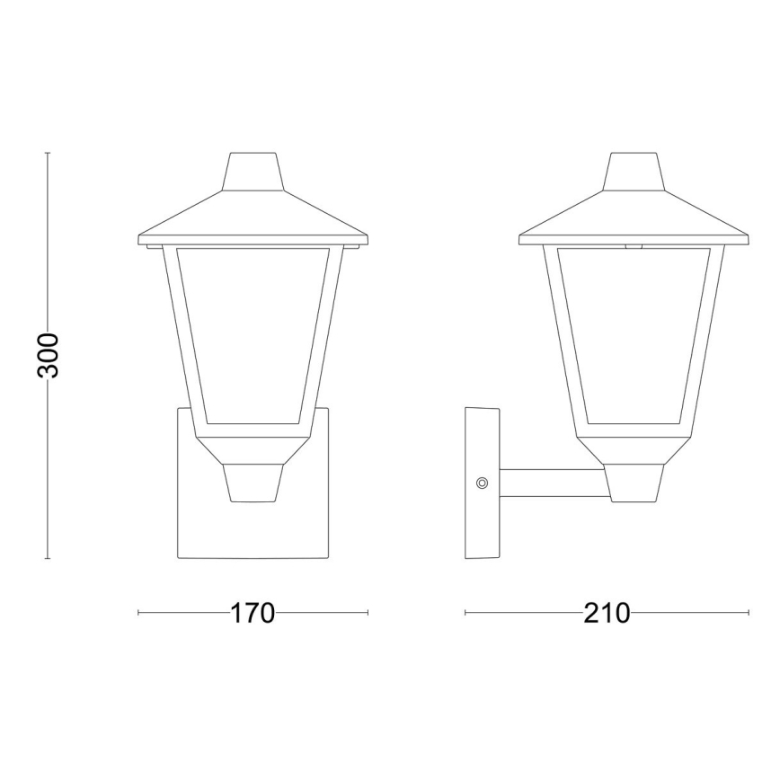 Philips - Väli seinavalgusti KINNO 1xE27/25W/230V IP44