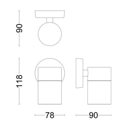 Philips - Väli seinavalgusti KYLIS 1xGU10/25W/230V IP44