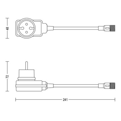 Philips - Väli toitevõrguadapter GARDENLINK 12W/24/230V IP44