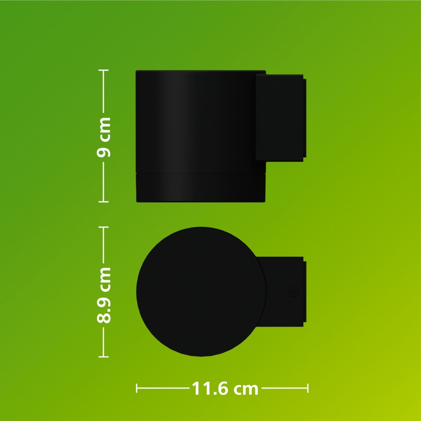 Philips - välisseinavalgusti FYLX 1xGU10/5W/230V must IP44