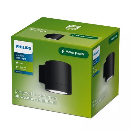 Philips - välisseinavalgusti FYLX 1xGU10/5W/230V must IP44