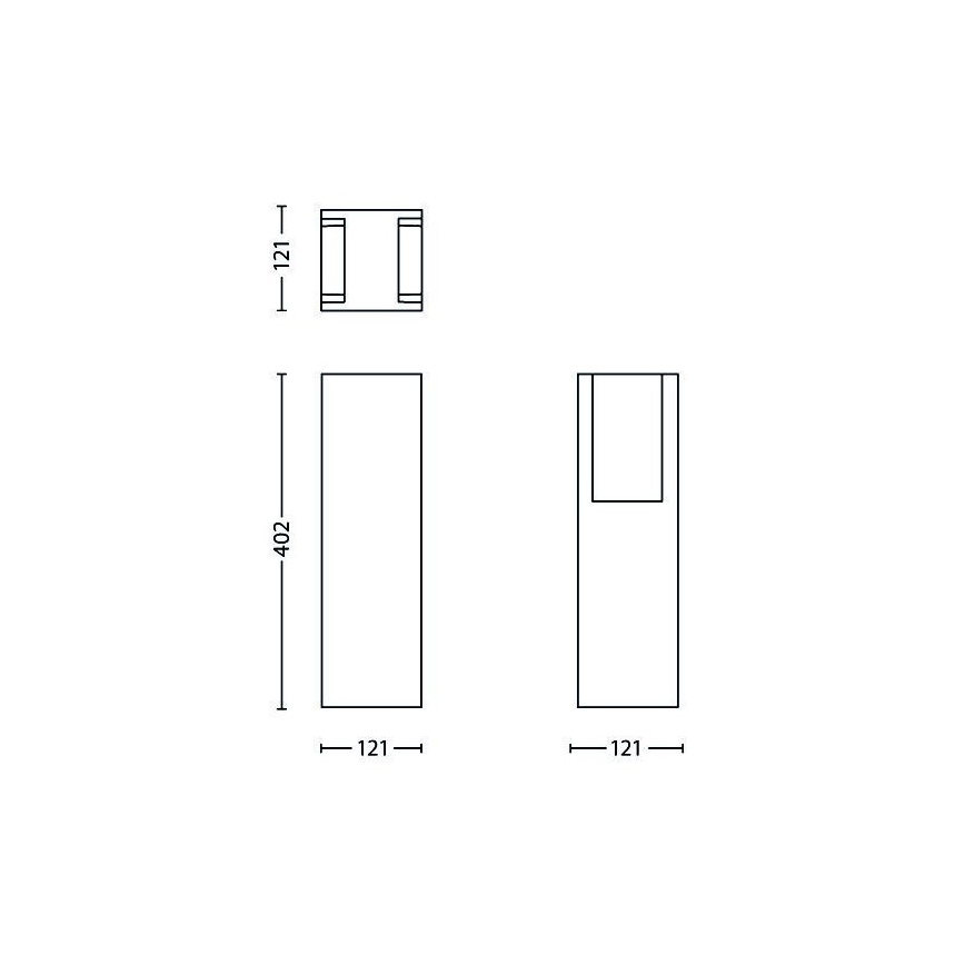Philips - Välivalgusti BRIDGE 1xE27/14W/230V IP44 40,2 cm