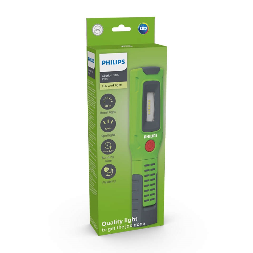 Philips X30PILLX1-LED Laetav taskulamp XPERION LED/5W/3,7V 200 lm 2500 mAh 6000K