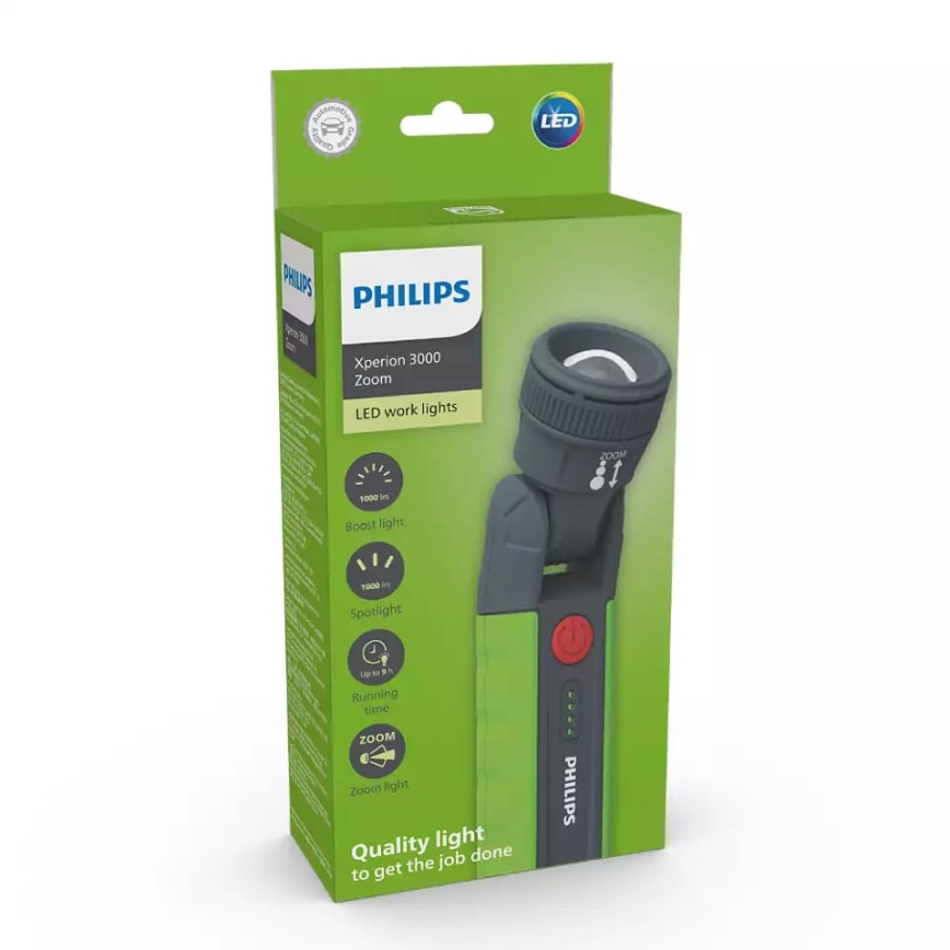 Philips X30ZOOMX1 - LED Hämardatav laetav taskulamp XPERION LED/6W/3,7V 1000 lm 2500 mAh IP54