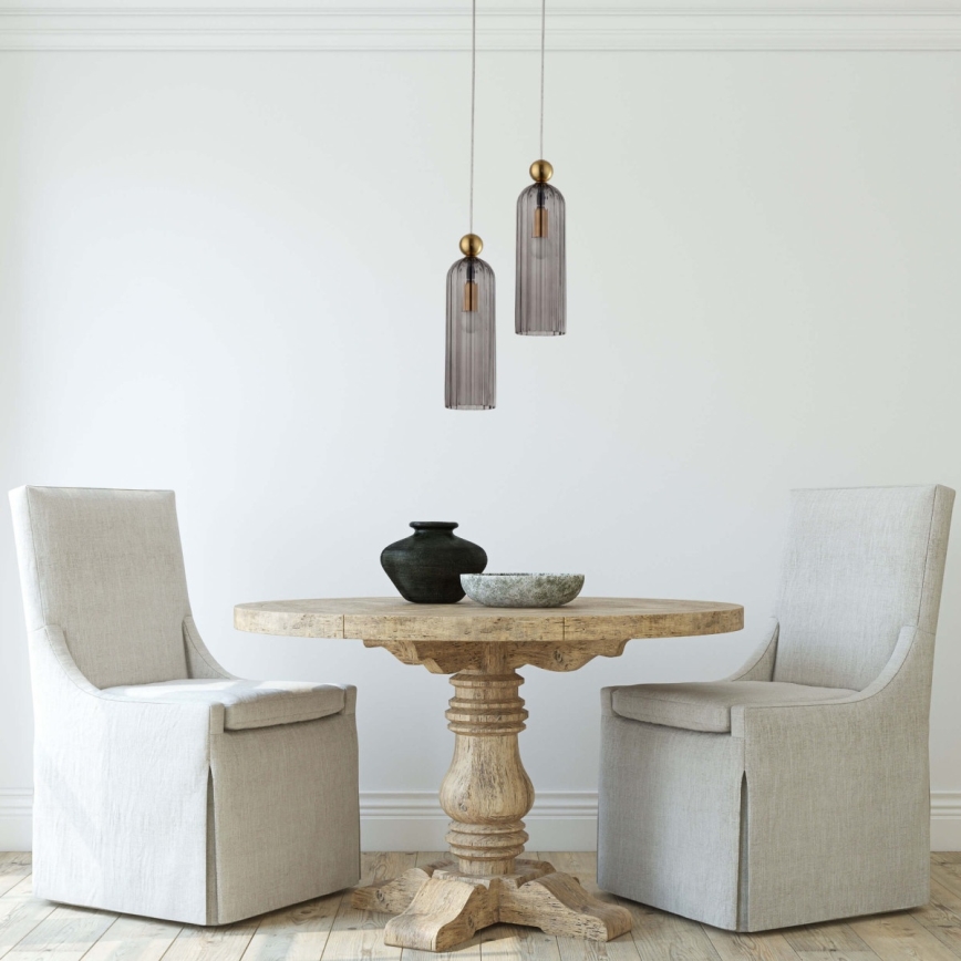 PIEGA lühter kaablil 1xE14/40W/230V messing/suitsune must