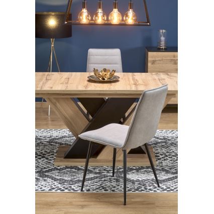 Pikendatav söögilaud DROM 160/200x90 cm Wotan-tamm/must