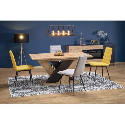 Pikendatav söögilaud DROM 160/200x90 cm Wotan-tamm/must