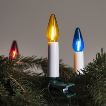 Pikendus LED väli valguskett FELICIA FILAMENT 20xE10 14m värviline/soe valge IP44, Toodetud EL-is