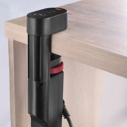 Pikendusjuhe koos lauakinnitusega 3Z + 3xUSB 1,5m must
