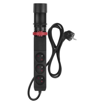 Pikendusjuhe koos lauakinnitusega 3Z + 3xUSB 1,5m must