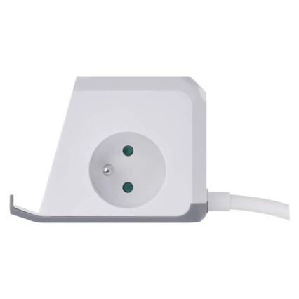 Pikendusjuhe kuubik juhtmevaba laadijaga QI 2Z +2xUSB-A+1xUSB-C 2m valge