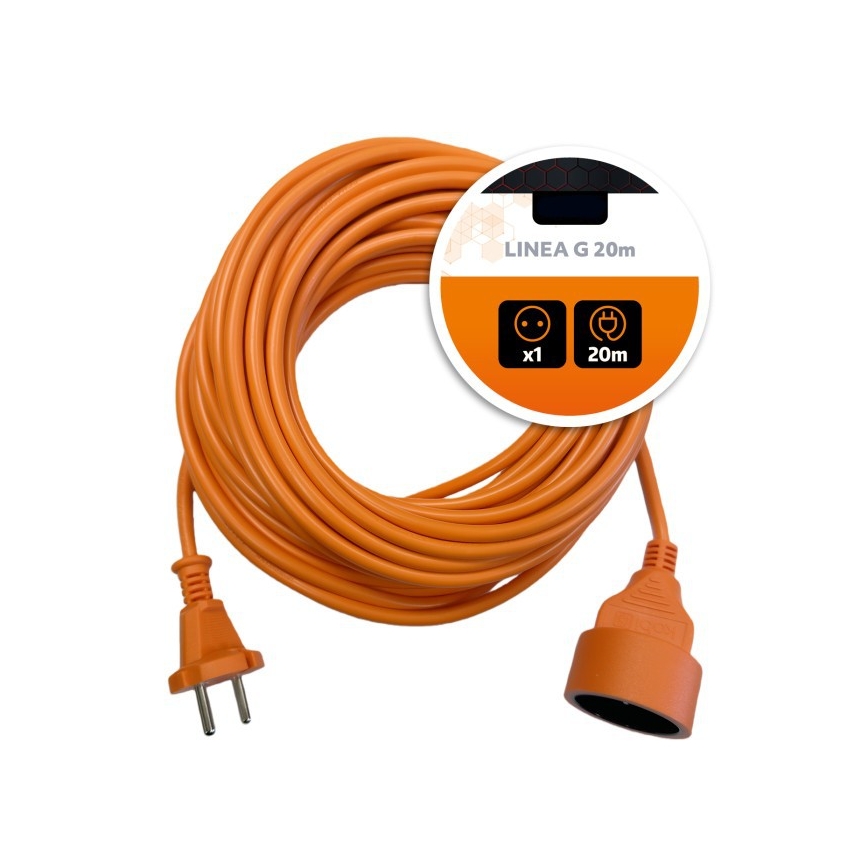 Pikendusjuhe LINEA G 1Z, 20 m, oranž